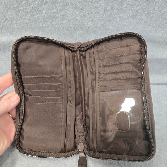 Thirty One Brown Quilted Soft Zip Around Wallet - Picture 3 of 8